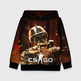 Детская толстовка 3D с принтом CS:GO в городе Новоалтайск, 100% полиэстер | двухслойный капюшон со шнурком для регулировки, мягкие манжеты на рукавах и по низу толстовки, спереди карман-кенгуру с мягким внутренним слоем | counter strike | cs | cs go | csgo | game | винтовка | вой | го | игрок | компьютерная игра | контер страйк | контр страйк | контра | коунтер страйк | кс | оружие | пистолет