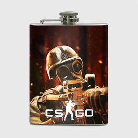 Фляга с принтом CS:GO в городе Новоалтайск, металлический корпус | емкость 0,22 л, размер 125 х 94 мм. Виниловая наклейка запечатывается полностью | counter strike | cs | cs go | csgo | game | винтовка | вой | го | игрок | компьютерная игра | контер страйк | контр страйк | контра | коунтер страйк | кс | оружие | пистолет