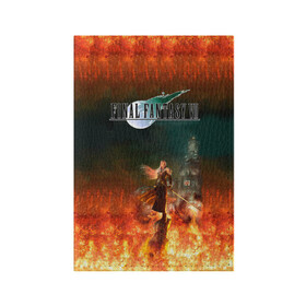 Обложка для паспорта матовая кожа с принтом Final Fantasy VII Remake в городе Новоалтайск, натуральная матовая кожа | размер 19,3 х 13,7 см; прозрачные пластиковые крепления | final fantasy vii remake | game | gamer | игра | шутер