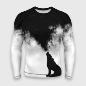 Мужской рашгард 3D с принтом Galaxy wolf в городе Новоалтайск,  |  | dreams | galaxy wolf | psicodelic | space | wolf | абстракция | волк | волк выдыхает  космос | волк космос | вселенная | галактика | дым | космос | космос арт | космос из дыма | небо | психоделика