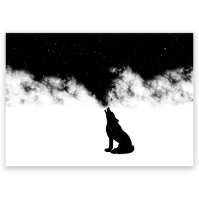 Поздравительная открытка A6 с принтом Galaxy wolf в городе Новоалтайск, 100% бумага | плотность бумаги 280 г/м2, матовая, на обратной стороне линовка и место для марки
 | Тематика изображения на принте: dreams | galaxy wolf | psicodelic | space | wolf | абстракция | волк | волк выдыхает  космос | волк космос | вселенная | галактика | дым | космос | космос арт | космос из дыма | небо | психоделика