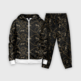 Детский костюм 3D с принтом Леопарды и цепи в городе Новоалтайск,  |  | texture | versace | абстракт | абстракция | версаче | классика | линии | паттерн | полосы | стиль | строгий | текстура | узоры