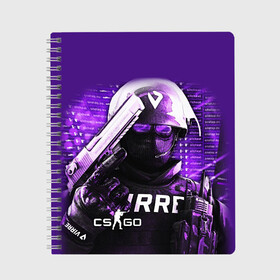 Тетрадь с принтом CSGO в городе Новоалтайск, 100% бумага | 48 листов, плотность листов — 60 г/м2, плотность картонной обложки — 250 г/м2. Листы скреплены сбоку удобной пружинной спиралью. Уголки страниц и обложки скругленные. Цвет линий — светло-серый
 | counter strike | cs | cs go | csgo | game | винтовка | вой | го | игрок | компьютерная игра | контер страйк | контр страйк | контра | коунтер страйк | кс | оружие | пистолет