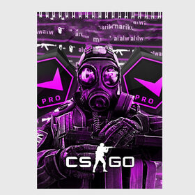 Скетчбук с принтом CSGO в городе Новоалтайск, 100% бумага
 | 48 листов, плотность листов — 100 г/м2, плотность картонной обложки — 250 г/м2. Листы скреплены сверху удобной пружинной спиралью | counter strike | cs | cs go | csgo | game | винтовка | вой | го | игрок | компьютерная игра | контер страйк | контр страйк | контра | коунтер страйк | кс | оружие | пистолет