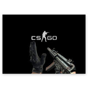 Поздравительная открытка с принтом CS:GO в городе Новоалтайск, 100% бумага | плотность бумаги 280 г/м2, матовая, на обратной стороне линовка и место для марки
 | Тематика изображения на принте: counter strike | cs | cs go | csgo | game | винтовка | вой | го | игрок | компьютерная игра | контер страйк | контр страйк | контра | коунтер страйк | кс | оружие | пистолет