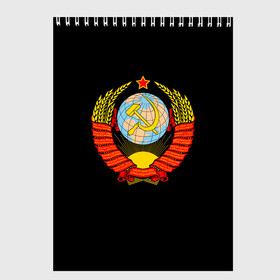 Скетчбук с принтом СССР в городе Новоалтайск, 100% бумага
 | 48 листов, плотность листов — 100 г/м2, плотность картонной обложки — 250 г/м2. Листы скреплены сверху удобной пружинной спиралью | Тематика изображения на принте: 9 | 9 мая | may 9 | nine | ussr | victory day | великая отечественная война | вов | георгиевская лента | победа | праздник | серп и молот | ссср