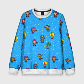 Детский свитшот 3D с принтом Brawl Stars в городе Новоалтайск, 100% полиэстер | свободная посадка, прямой крой, мягкая тканевая резинка на рукавах и понизу свитшота | bo | brawl | brock | bull | colt | dynamike | elprimo | jessie | leon | moba | nita | shelly | stars | бо | брок | булл | джесси | динамайк | кольт | леон | нита | шелли | эльпримо