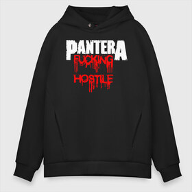 Мужское худи Oversize хлопок с принтом Pantera в городе Новоалтайск, френч-терри — 70% хлопок, 30% полиэстер. Мягкий теплый начес внутри —100% хлопок | боковые карманы, эластичные манжеты и нижняя кромка, капюшон на магнитной кнопке | american | anselmo | havy metal | pantera | philip anselmo | trash metal | ансельмо | пантера | фил ансельмо