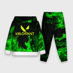 Детский костюм 3D (с толстовкой) с принтом VALORANT FIRE | ВАЛОРАНТ ОГОНЬ в городе Новоалтайск,  |  | breach | cs go | cypher | jett | league of legends | legends of runeterra | lol | omen | overwatch | phoenix | riot | riot games | sage | sona | sova | valorant | viper | валорант | кс го | лига легенд | лол