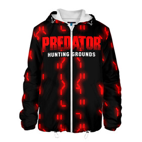 Мужская куртка 3D с принтом PREDATOR: HUNTING GROUNDS. в городе Новоалтайск, ткань верха — 100% полиэстер, подклад — флис | прямой крой, подол и капюшон оформлены резинкой с фиксаторами, два кармана без застежек по бокам, один большой потайной карман на груди. Карман на груди застегивается на липучку | 90 е | predator | predator:hunting grounds | апгрейд | взгляд | воители | добыча | клыки | монстр | монстры | предатор | пришелец | против чужого | существо | фантастика | фэнтези | хищник
