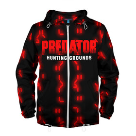 Мужская ветровка 3D с принтом PREDATOR: HUNTING GROUNDS. в городе Новоалтайск, 100% полиэстер | подол и капюшон оформлены резинкой с фиксаторами, два кармана без застежек по бокам, один потайной карман на груди | Тематика изображения на принте: 90 е | predator | predator:hunting grounds | апгрейд | взгляд | воители | добыча | клыки | монстр | монстры | предатор | пришелец | против чужого | существо | фантастика | фэнтези | хищник
