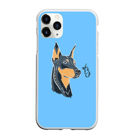 Чехол для iPhone 11 Pro Max матовый с принтом Doberman в городе Новоалтайск, Силикон |  | Тематика изображения на принте: art | doberman | dog | drawing | print | арт | добер | доберман | песик | рисунок | собака | стиль | фанарт