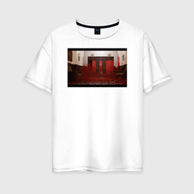 Женская футболка хлопок Oversize с принтом The Shining Frame в городе Новоалтайск, 100% хлопок | свободный крой, круглый ворот, спущенный рукав, длина до линии бедер
 | the shining | vdosadir | сияние | стэнли кубрик
