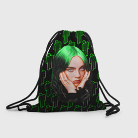 Рюкзак-мешок 3D с принтом BILLIE EILISH в городе Новоалтайск, 100% полиэстер | плотность ткани — 200 г/м2, размер — 35 х 45 см; лямки — толстые шнурки, застежка на шнуровке, без карманов и подкладки | bad | bill | billie | eil | eili | eilish | guy | music | ocean | айлиш | айлишь | беляш | бил | билли | девочке | девушке | женщине | мальчику | мужчине | музыка | музыкант | парню | певица | эйл | эйли | эйлиш | эйлишь
