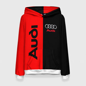 Женская толстовка 3D с принтом AUDI в городе Новоалтайск, 100% полиэстер  | двухслойный капюшон со шнурком для регулировки, мягкие манжеты на рукавах и по низу толстовки, спереди карман-кенгуру с мягким внутренним слоем. | audi | auto | rs | sport | авто | автомобиль | автомобильные | ауди | бренд | марка | машины | спорт