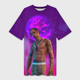 Платье-футболка 3D с принтом Travis Scott, Fortnite в городе Новоалтайск,  |  | astronomical | epic games | fortnite | travis scott | ивент | ивент фортнайт | концерт | концерт fortnite | рэпер | скин travis scott | тревис | трэвис скотт | фортнайт