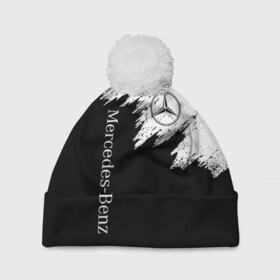 Шапка 3D c помпоном с принтом MERCEDES-BENZ AMG | МЕРСЕДЕС в городе Новоалтайск, 100% полиэстер | универсальный размер, печать по всей поверхности изделия | amg | auto | brabus | mercedes | sport | авто | автомобиль | автомобильные | амг | брабус | бренд | марка | машины | мерседес | спорт