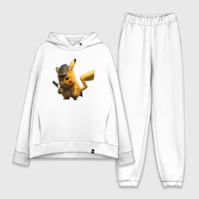 Женский костюм хлопок Oversize с принтом Пушистик Пикачу в городе Новоалтайск,  |  | pikachu | pokemon | аниме | зверек | мультик | мультфильм | пика | пикачу | покемон | покемоны