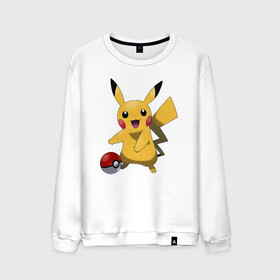 Мужской свитшот хлопок с принтом Пикачу в городе Новоалтайск, 100% хлопок |  | pikachu | pokemon | аниме | зверек | мультик | мультфильм | пика | пикачу | покемон | покемоны