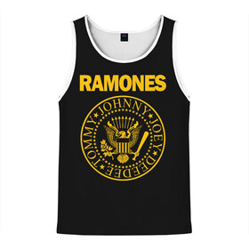 Мужская майка 3D с принтом RAMONES в городе Новоалтайск, 100% полиэстер | круглая горловина, приталенный силуэт, длина до линии бедра. Пройма и горловина окантованы тонкой бейкой | america | ramones | rock | usa | америка | джонни рамон | джоуи рамон | ди ди рамон | клем бурк | кристофер уорд | марки рамон | рамоунз | ричи рамон | рок | сша | томми рамон