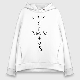 Женское худи Oversize хлопок с принтом TRAVIS SCOTT в городе Новоалтайск, френч-терри — 70% хлопок, 30% полиэстер. Мягкий теплый начес внутри —100% хлопок | боковые карманы, эластичные манжеты и нижняя кромка, капюшон на магнитной кнопке | america | astroworld | cactus jack | rap | travis scott | usa | америка | зарубежный реп | кактус джек | реп | сша | трэвис скотт