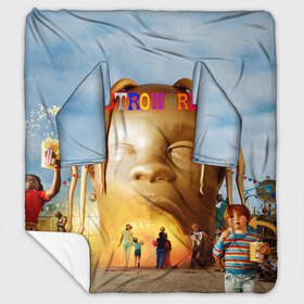 Плед с рукавами с принтом TRAVIS SCOTT в городе Новоалтайск, 100% полиэстер | Закругленные углы, все края обработаны. Ткань не мнется и не растягивается. Размер 170*145 | america | astroworld | cactus jack | rap | travis scott | usa | wish you were here | америка | зарубежный реп | кактус джек | реп | сша | трэвис скотт