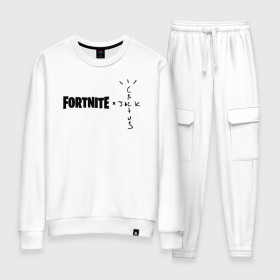 Женский костюм хлопок FORTNITE X TRAVIS SCOTT: в городе Новоалтайск, 100% хлопок | на свитшоте круглая горловина, мягкая резинка по низу. Брюки заужены к низу, на них два вида карманов: два