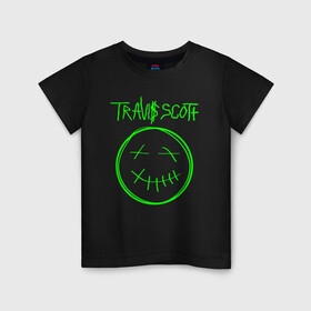 Детская футболка хлопок с принтом TRAVIS SCOTT в городе Новоалтайск, 100% хлопок | круглый вырез горловины, полуприлегающий силуэт, длина до линии бедер | Тематика изображения на принте: america | astroworld | cactus jack | rap | travis scott | usa | wish you were here | америка | зарубежный реп | кактус джек | реп | сша | трэвис скотт