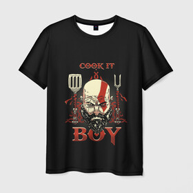 Мужская футболка 3D с принтом God of War. Cook it Boy в городе Новоалтайск, 100% полиэфир | прямой крой, круглый вырез горловины, длина до линии бедер | Тематика изображения на принте: atreus | god of war | god of war 4 | gow | kratos | ps4 | атрей | бог войны | гов | зы4 | кратос | левиафан | мальчик | мимир | мировой змей | пиратs | руны | эксклюзив