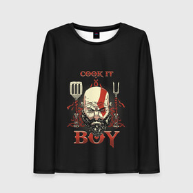 Женский лонгслив 3D с принтом God of War. Cook it Boy в городе Новоалтайск, 100% полиэстер | длинные рукава, круглый вырез горловины, полуприлегающий силуэт | atreus | god of war | god of war 4 | gow | kratos | ps4 | атрей | бог войны | гов | зы4 | кратос | левиафан | мальчик | мимир | мировой змей | пиратs | руны | эксклюзив