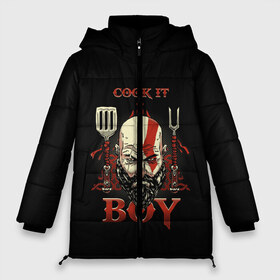Женская зимняя куртка 3D с принтом God of War Cook it Boy в городе Новоалтайск, верх — 100% полиэстер; подкладка — 100% полиэстер; утеплитель — 100% полиэстер | длина ниже бедра, силуэт Оверсайз. Есть воротник-стойка, отстегивающийся капюшон и ветрозащитная планка. 

Боковые карманы с листочкой на кнопках и внутренний карман на молнии | atreus | god of war | god of war 4 | gow | kratos | ps4 | атрей | бог войны | гов | зы4 | кратос | левиафан | мальчик | мимир | мировой змей | пиратs | руны | эксклюзив