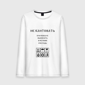Мужской лонгслив хлопок с принтом Ценный груз не кантовать в городе Новоалтайск, 100% хлопок |  | в первую очередь | выносить | груз | дайте поспать | мужская | не будите | не будить | не кантовать | при пожаре | прикол | сон | хрупкий | ценный груз | юмор | я люблю спать