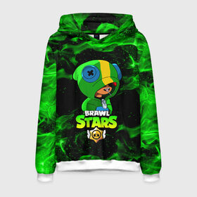 Мужская толстовка 3D с принтом Brawl Stars LEON в городе Новоалтайск, 100% полиэстер | двухслойный капюшон со шнурком для регулировки, мягкие манжеты на рукавах и по низу толстовки, спереди карман-кенгуру с мягким внутренним слоем. | 8 bit | 8 бит | brawl | brawl stars | crow | leon | stars | бравл | бравл старс | браво старс | игра | компьютерная | кров | леон | онлайн | старс