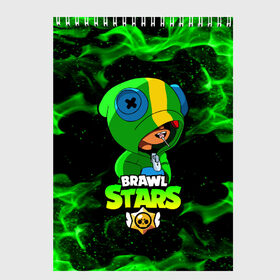 Скетчбук с принтом Brawl Stars LEON в городе Новоалтайск, 100% бумага
 | 48 листов, плотность листов — 100 г/м2, плотность картонной обложки — 250 г/м2. Листы скреплены сверху удобной пружинной спиралью | 8 bit | 8 бит | brawl | brawl stars | crow | leon | stars | бравл | бравл старс | браво старс | игра | компьютерная | кров | леон | онлайн | старс