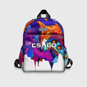 Детский рюкзак 3D с принтом CS GO HYPER BEAST в городе Новоалтайск, 100% полиэстер | лямки с регулируемой длиной, сверху петелька, чтобы рюкзак можно было повесить на вешалку. Основное отделение закрывается на молнию, как и внешний карман. Внутри дополнительный карман. По бокам два дополнительных кармашка | cs go | cs going | кс го | кс го кейс | кс го скин | скачивать кс. | скины cs go