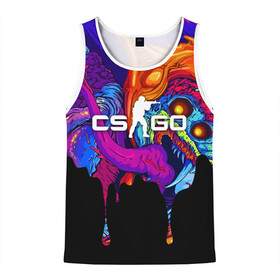 Мужская майка 3D с принтом CS GO HYPER BEAST в городе Новоалтайск, 100% полиэстер | круглая горловина, приталенный силуэт, длина до линии бедра. Пройма и горловина окантованы тонкой бейкой | cs go | cs going | кс го | кс го кейс | кс го скин | скачивать кс. | скины cs go