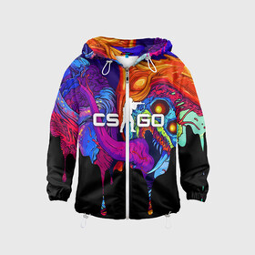 Детская ветровка 3D с принтом CS GO HYPER BEAST в городе Новоалтайск, 100% полиэстер | подол и капюшон оформлены резинкой с фиксаторами, по бокам два кармана без застежек, один потайной карман на груди | cs go | cs going | кс го | кс го кейс | кс го скин | скачивать кс. | скины cs go