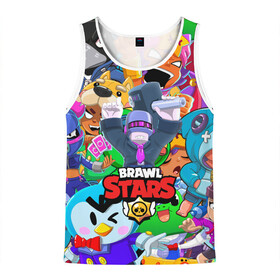 Мужская майка 3D с принтом BRAWL STARS DJ FRANK в городе Новоалтайск, 100% полиэстер | круглая горловина, приталенный силуэт, длина до линии бедра. Пройма и горловина окантованы тонкой бейкой | Тематика изображения на принте: 8 bit | 8 бит | bibi | brawl stars | crow | el brown | leon | leon shark | max | mr.p | phoenix | sally leon | shark | sprout | stars | virus | werewolf | акула | биби | вирус | ворон | леон | оборотень | пингвин