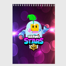 Скетчбук с принтом BRAWL STARS SPROUT в городе Новоалтайск, 100% бумага
 | 48 листов, плотность листов — 100 г/м2, плотность картонной обложки — 250 г/м2. Листы скреплены сверху удобной пружинной спиралью | 8 bit | 8 бит | bibi | brawl stars | crow | el brown | leon | leon shark | max | mr.p | phoenix | sally leon | shark | sprout | stars | virus | werewolf | акула | биби | вирус | ворон | леон | оборотень | пингвин