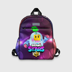 Детский рюкзак 3D с принтом BRAWL STARS SPROUT в городе Новоалтайск, 100% полиэстер | лямки с регулируемой длиной, сверху петелька, чтобы рюкзак можно было повесить на вешалку. Основное отделение закрывается на молнию, как и внешний карман. Внутри дополнительный карман. По бокам два дополнительных кармашка | 8 bit | 8 бит | bibi | brawl stars | crow | el brown | leon | leon shark | max | mr.p | phoenix | sally leon | shark | sprout | stars | virus | werewolf | акула | биби | вирус | ворон | леон | оборотень | пингвин