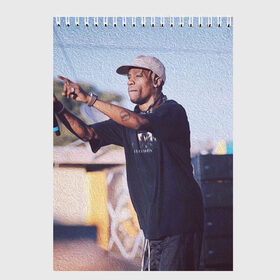 Скетчбук с принтом TRAVIS SCOTT в городе Новоалтайск, 100% бумага
 | 48 листов, плотность листов — 100 г/м2, плотность картонной обложки — 250 г/м2. Листы скреплены сверху удобной пружинной спиралью | Тематика изображения на принте: astronomical | fortnite | travis scott | астрономикал | концерт | концерт в фортнайт | тревис скотт | трэвис скотт | фортнайт