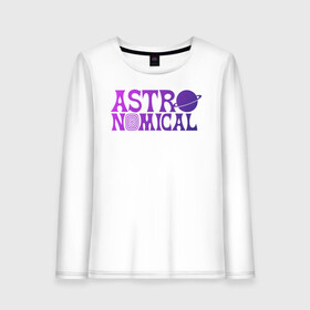 Женский лонгслив хлопок с принтом ASTRONOMICAL TRAVIS SCOTT в городе Новоалтайск, 100% хлопок |  | astronomical | fortnite | travis scott | астрономикал | концерт | концерт в фортнайт | тревис скотт | трэвис скотт | фортнайт