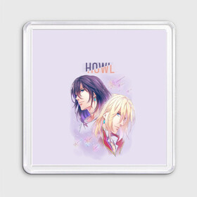 Магнит 55*55 с принтом Howl Pendragon в городе Новоалтайск, Пластик | Размер: 65*65 мм; Размер печати: 55*55 мм | Тематика изображения на принте: ведьма пустоши | кальцифер | маркл | пугало | пугало репка | софи | софи хаттер | хаул | хаул пендрагон | ходячий замок | ходячий замок хаула