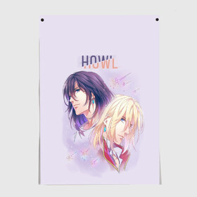 Постер с принтом Howl Pendragon в городе Новоалтайск, 100% бумага
 | бумага, плотность 150 мг. Матовая, но за счет высокого коэффициента гладкости имеет небольшой блеск и дает на свету блики, но в отличии от глянцевой бумаги не покрыта лаком | Тематика изображения на принте: ведьма пустоши | кальцифер | маркл | пугало | пугало репка | софи | софи хаттер | хаул | хаул пендрагон | ходячий замок | ходячий замок хаула