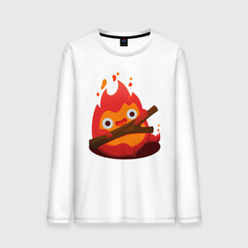 Мужской лонгслив хлопок с принтом Calcifer в городе Новоалтайск, 100% хлопок |  | Тематика изображения на принте: ведьма пустоши | кальцифер | маркл | пугало | пугало репка | софи | софи хаттер | хаул | хаул пендрагон | ходячий замок | ходячий замок хаула
