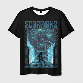 Мужская футболка 3D с принтом Scorpions в городе Новоалтайск, 100% полиэфир | прямой крой, круглый вырез горловины, длина до линии бедер | klaus meine | live in munich | return to forever | rock music | scorpions | you like | клаус майне | маттиас ябс | рудольф шенкер | скорпионз