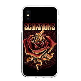 Чехол для iPhone XS Max матовый с принтом Scorpions в городе Новоалтайск, Силикон | Область печати: задняя сторона чехла, без боковых панелей | klaus meine | live in munich | return to forever | rock music | scorpions | you like | клаус майне | маттиас ябс | рудольф шенкер | скорпионз
