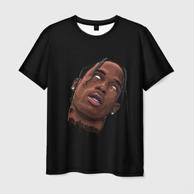 Мужская футболка 3D с принтом Travis Scott в городе Новоалтайск, 100% полиэфир | прямой крой, круглый вырез горловины, длина до линии бедер | astronomical | astroworld | astroworld travis scott | fortnite | travis scott | концерт | концерт fortnite | космос | рэпер | тревис | трэвис скотт | фортнайт