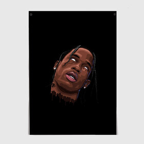 Постер с принтом Travis Scott в городе Новоалтайск, 100% бумага
 | бумага, плотность 150 мг. Матовая, но за счет высокого коэффициента гладкости имеет небольшой блеск и дает на свету блики, но в отличии от глянцевой бумаги не покрыта лаком | astronomical | astroworld | astroworld travis scott | fortnite | travis scott | концерт | концерт fortnite | космос | рэпер | тревис | трэвис скотт | фортнайт