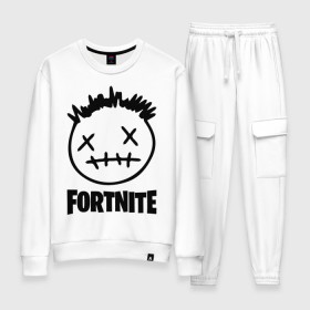 Женский костюм хлопок с принтом FORTNITE X TRAVIS SCOTT в городе Новоалтайск, 100% хлопок | на свитшоте круглая горловина, мягкая резинка по низу. Брюки заужены к низу, на них два вида карманов: два 